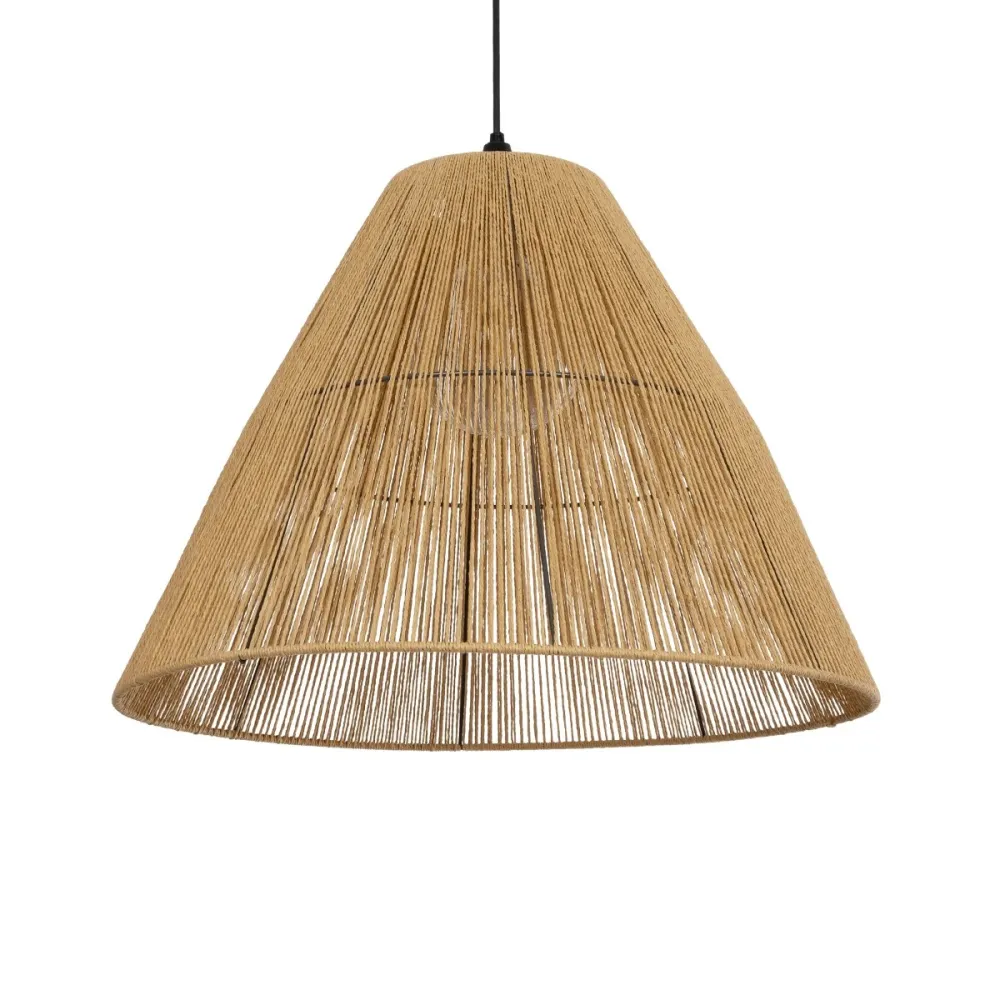 GLOBOSTAR® HUTT 205-0018 Boho Κρεμαστό Φωτιστικό Οροφής με Ντουί 1 x E27 AC 220-240V IP20 - Μπεζ - M50 x Π50 x Υ40cm
