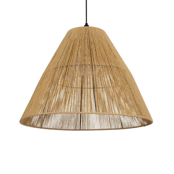 GLOBOSTAR® HUTT 205-0018 Boho Κρεμαστό Φωτιστικό Οροφής με Ντουί 1 x E27 AC 220-240V IP20 - Μπεζ - M50 x Π50 x Υ40cm