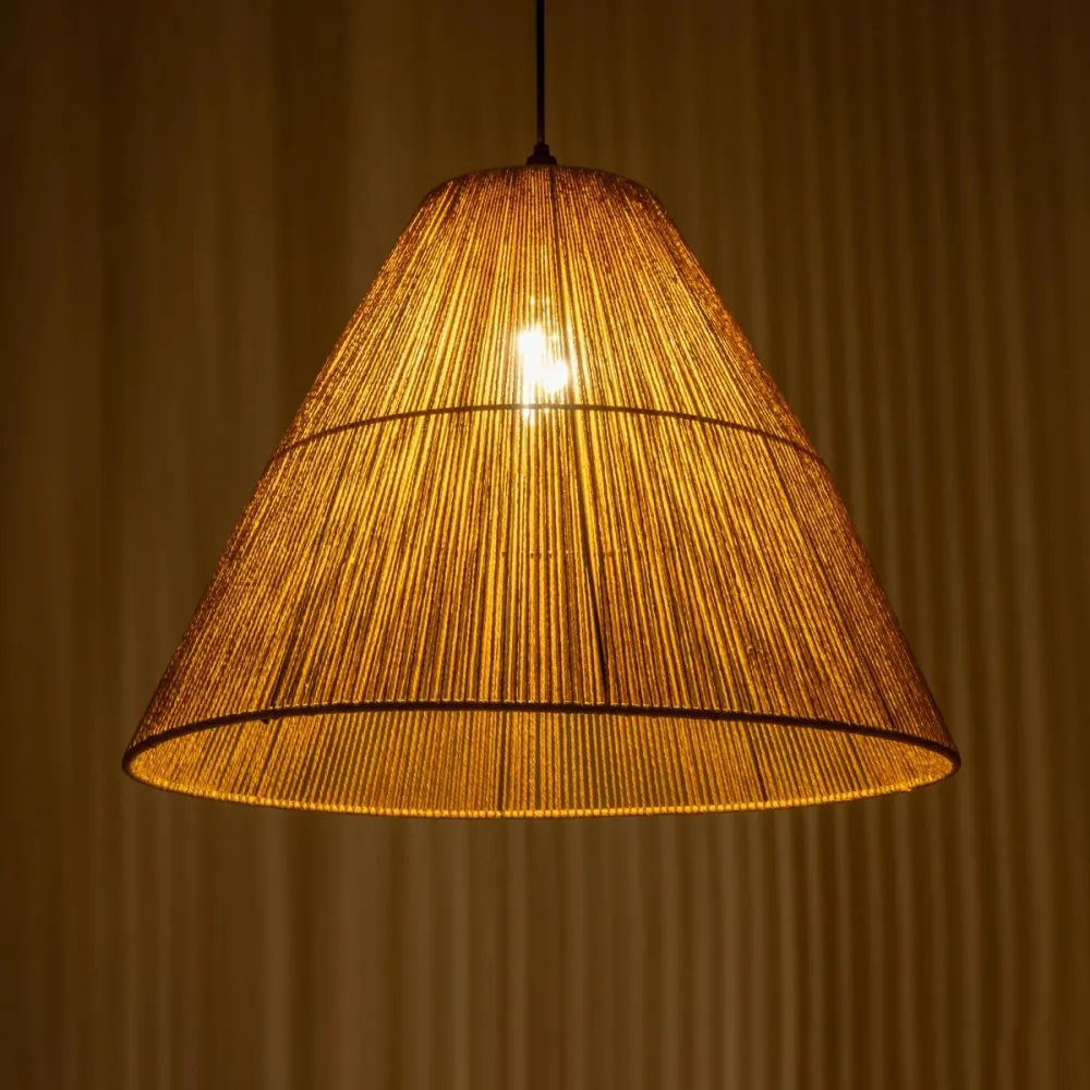 GLOBOSTAR® HUTT 205-0018 Boho Κρεμαστό Φωτιστικό Οροφής με Ντουί 1 x E27 AC 220-240V IP20 - Μπεζ - M50 x Π50 x Υ40cm