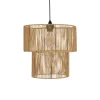 GLOBOSTAR® ROXXI 205-0019 Boho Κρεμαστό Φωτιστικό Οροφής με Ντουί 1 x E27 AC 220-240V IP20 - Μπεζ - M35 x Π35 x Υ37cm