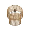 GLOBOSTAR® ROXXI 205-0019 Boho Κρεμαστό Φωτιστικό Οροφής με Ντουί 1 x E27 AC 220-240V IP20 - Μπεζ - M35 x Π35 x Υ37cm