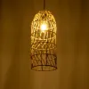 GLOBOSTAR® NETI 205-0024 Boho Κρεμαστό Φωτιστικό Οροφής με Ντουί 1 x E27 AC 220-240V IP20 - Μπεζ - M20 x Π20 x Υ49cm