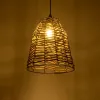 GLOBOSTAR® NETZ 205-0026 Boho Κρεμαστό Φωτιστικό Οροφής με Ντουί 1 x E27 AC 220-240V IP20 - Μπεζ - M30 x Π30 x Υ38cm