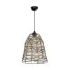 GLOBOSTAR® NETZ 205-0026 Boho Κρεμαστό Φωτιστικό Οροφής με Ντουί 1 x E27 AC 220-240V IP20 - Μπεζ - M30 x Π30 x Υ38cm