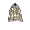 GLOBOSTAR® NETZ 205-0026 Boho Κρεμαστό Φωτιστικό Οροφής με Ντουί 1 x E27 AC 220-240V IP20 - Μπεζ - M30 x Π30 x Υ38cm