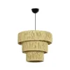 GLOBOSTAR® COROIN 205-0034 Boho Κρεμαστό Φωτιστικό Οροφής με Ντουί 1 x E27 AC 220-240V IP20 - Μπεζ - M40 x Π40 x Υ35cm