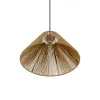 GLOBOSTAR® HATA  205-0036 Boho Κρεμαστό Φωτιστικό Οροφής με Ντουί 1 x E27 AC 220-240V IP20 - Μπεζ - M35 x Π35 x Υ21cm