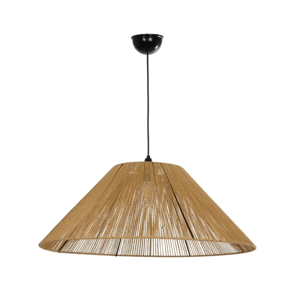 GLOBOSTAR® HATA 205-0037 Boho Κρεμαστό Φωτιστικό Οροφής με Ντουί 1 x E27 AC 220-240V IP20 - Μπεζ - M60 x Π60 x Υ27cm