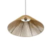GLOBOSTAR® HATA 205-0037 Boho Κρεμαστό Φωτιστικό Οροφής με Ντουί 1 x E27 AC 220-240V IP20 - Μπεζ - M60 x Π60 x Υ27cm