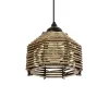 GLOBOSTAR® JUTTI 205-0040 Boho Κρεμαστό Φωτιστικό Οροφής με Ντουί 1 x E27 AC 220-240V IP20 - Μπεζ - M20 x Π20 x Υ18cm