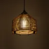 GLOBOSTAR® JUTTI 205-0040 Boho Κρεμαστό Φωτιστικό Οροφής με Ντουί 1 x E27 AC 220-240V IP20 - Μπεζ - M20 x Π20 x Υ18cm