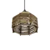GLOBOSTAR® JUTTI 205-0040 Boho Κρεμαστό Φωτιστικό Οροφής με Ντουί 1 x E27 AC 220-240V IP20 - Μπεζ - M20 x Π20 x Υ18cm