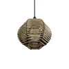 GLOBOSTAR® JUTTI 205-0041 Boho Κρεμαστό Φωτιστικό Οροφής με Ντουί 1 x E27 AC 220-240V IP20 - Μπεζ - M20 x Π20 x Υ18cm