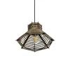 GLOBOSTAR® JUTTI 205-0042 Boho Κρεμαστό Φωτιστικό Οροφής με Ντουί 1 x E27 AC 220-240V IP20 - Μπεζ - M26 x Π26 x Υ15cm