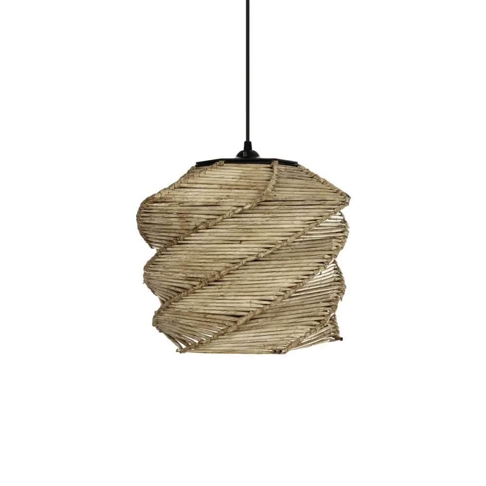GLOBOSTAR® HUSLE 205-0045 Boho Κρεμαστό Φωτιστικό Οροφής με Ντουί 1 x E27 AC 220-240V IP20 - Μπεζ - M31 x Π31 x Υ28cm