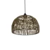 GLOBOSTAR® ARANCIA 205-0047 Boho Κρεμαστό Φωτιστικό Οροφής με Ντουί 1 x E27 AC 220-240V IP20 - Μπεζ - M35 x Π35 x Υ26cm
