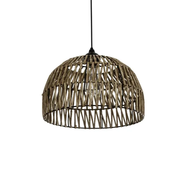 GLOBOSTAR® ARANCIA 205-0047 Boho Κρεμαστό Φωτιστικό Οροφής με Ντουί 1 x E27 AC 220-240V IP20 - Μπεζ - M35 x Π35 x Υ26cm