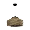 GLOBOSTAR® HUSLE 205-0049 Boho Κρεμαστό Φωτιστικό Οροφής με Ντουί 1 x E27 AC 220-240V IP20 - Μπεζ - M38 x Π38 x Υ23cm
