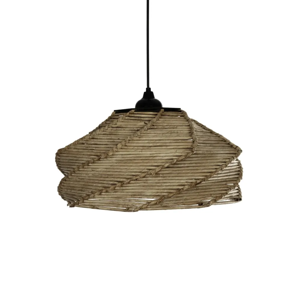 GLOBOSTAR® HUSLE 205-0049 Boho Κρεμαστό Φωτιστικό Οροφής με Ντουί 1 x E27 AC 220-240V IP20 - Μπεζ - M38 x Π38 x Υ23cm