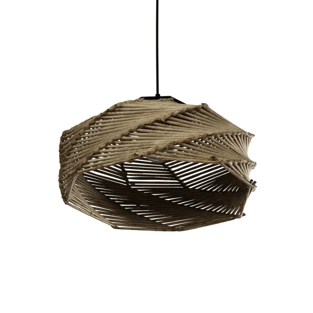 GLOBOSTAR® HUSLE 205-0049 Boho Κρεμαστό Φωτιστικό Οροφής με Ντουί 1 x E27 AC 220-240V IP20 - Μπεζ - M38 x Π38 x Υ23cm