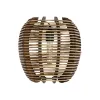 GLOBOSTAR® BOND 205-0050 Boho Φωτιστικό Τοίχου - Απλίκα με Ντουί 1 x E27 AC 220-240V IP20 - Μπεζ - M35 x Π18 x Υ32cm