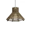 GLOBOSTAR® JUTTI 205-0051 Boho Κρεμαστό Φωτιστικό Οροφής με Ντουί 1 x E27 AC 220-240V IP20 - Καφέ- M40 x Π40 x Υ26cm
