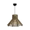 GLOBOSTAR® JUTTI 205-0051 Boho Κρεμαστό Φωτιστικό Οροφής με Ντουί 1 x E27 AC 220-240V IP20 - Καφέ- M40 x Π40 x Υ26cm