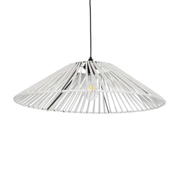 GLOBOSTAR® JAPAN 205-0053 Boho Κρεμαστό Φωτιστικό Οροφής με Ντουί 1 x E27 AC 220-240V IP20 - Λευκό - M60 x Π60 x Υ20cm