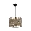 GLOBOSTAR® MARS 205-0054 Boho Κρεμαστό Φωτιστικό Οροφής με Ντουί 1 x E27 AC 220-240V IP20 - Μπεζ - M30 x Π30 x Υ24cm