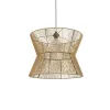 GLOBOSTAR® UPCONE 205-0056 Boho Κρεμαστό Φωτιστικό Οροφής με Ντουί 1 x E27 AC 220-240V IP20 - Μπεζ - M50 x Π50 x Υ43cm