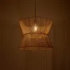 GLOBOSTAR® UPCONE 205-0056 Boho Κρεμαστό Φωτιστικό Οροφής με Ντουί 1 x E27 AC 220-240V IP20 - Μπεζ - M50 x Π50 x Υ43cm