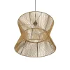 GLOBOSTAR® UPCONE 205-0056 Boho Κρεμαστό Φωτιστικό Οροφής με Ντουί 1 x E27 AC 220-240V IP20 - Μπεζ - M50 x Π50 x Υ43cm