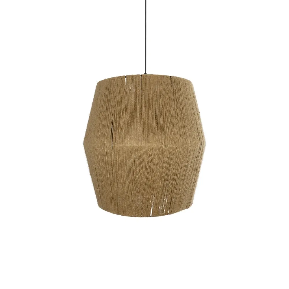 GLOBOSTAR® CONE 205-0058 Boho Κρεμαστό Φωτιστικό Οροφής με Ντουί 1 x E27 AC 220-240V IP20 - Μπεζ - M55 x Π55 x Υ50cm