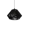 GLOBOSTAR® NUI 205-0061 Boho Κρεμαστό Φωτιστικό Οροφής με Ντουί 1 x E27 AC 220-240V IP20 - Μαύρο - M36 x Π36 x Υ27cm