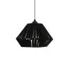 GLOBOSTAR® NUI 205-0061 Boho Κρεμαστό Φωτιστικό Οροφής με Ντουί 1 x E27 AC 220-240V IP20 - Μαύρο - M36 x Π36 x Υ27cm