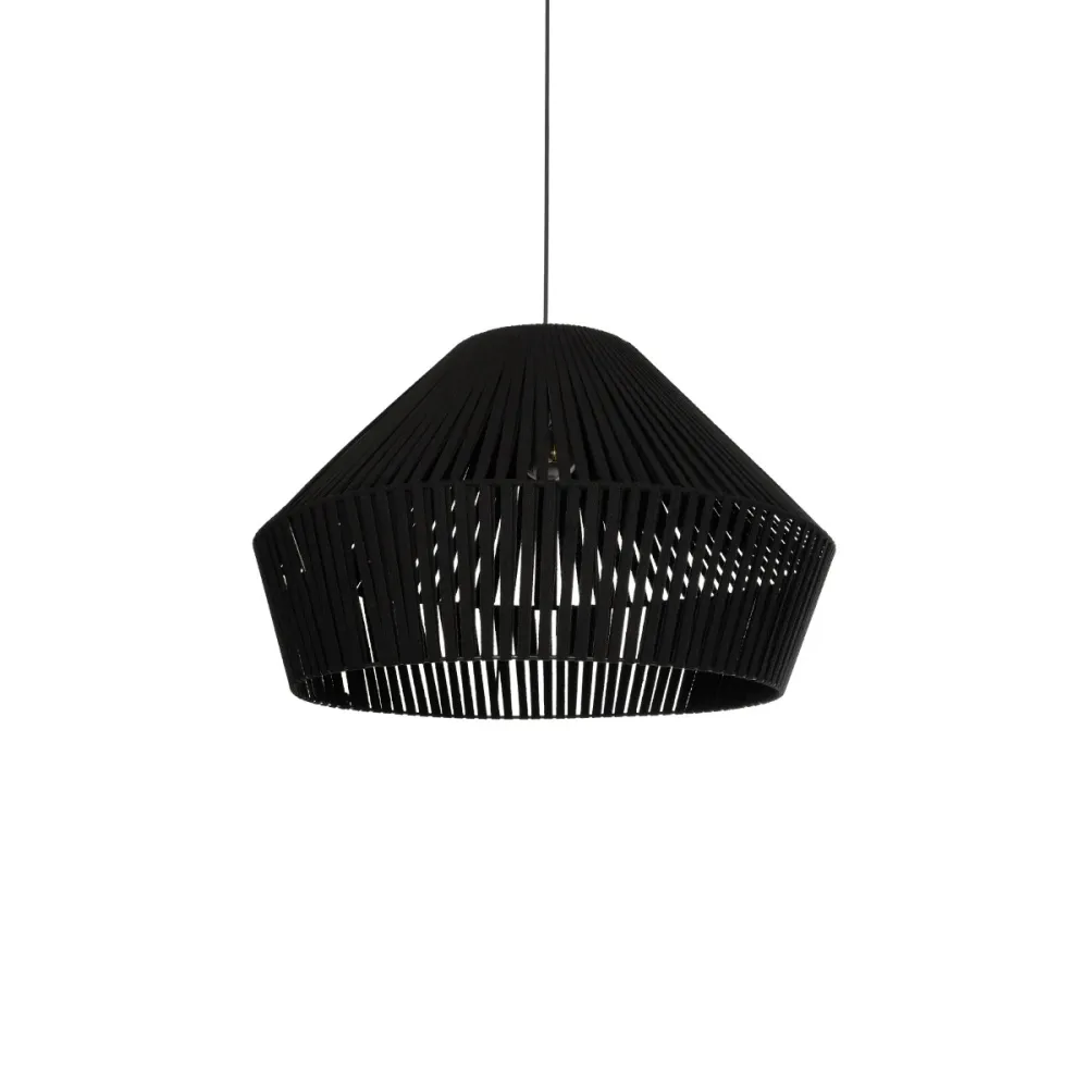 GLOBOSTAR® NUI 205-0062 Boho Κρεμαστό Φωτιστικό Οροφής με Ντουί 1 x E27 AC 220-240V IP20 - Μαύρο - M60 x Π60 x Υ41cm