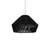 GLOBOSTAR® NUI 205-0062 Boho Κρεμαστό Φωτιστικό Οροφής με Ντουί 1 x E27 AC 220-240V IP20 - Μαύρο - M60 x Π60 x Υ41cm
