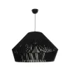 GLOBOSTAR® NUI 205-0062 Boho Κρεμαστό Φωτιστικό Οροφής με Ντουί 1 x E27 AC 220-240V IP20 - Μαύρο - M60 x Π60 x Υ41cm