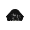 GLOBOSTAR® NUI 205-0062 Boho Κρεμαστό Φωτιστικό Οροφής με Ντουί 1 x E27 AC 220-240V IP20 - Μαύρο - M60 x Π60 x Υ41cm