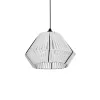GLOBOSTAR® NUI 205-0063 Boho Κρεμαστό Φωτιστικό Οροφής με Ντουί 1 x E27 AC 220-240V IP20 - Λευκό - M36 x Π36 x Υ27cm