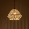 GLOBOSTAR® NUI 205-0063 Boho Κρεμαστό Φωτιστικό Οροφής με Ντουί 1 x E27 AC 220-240V IP20 - Λευκό - M36 x Π36 x Υ27cm