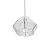 GLOBOSTAR® NUI 205-0063 Boho Κρεμαστό Φωτιστικό Οροφής με Ντουί 1 x E27 AC 220-240V IP20 - Λευκό - M36 x Π36 x Υ27cm