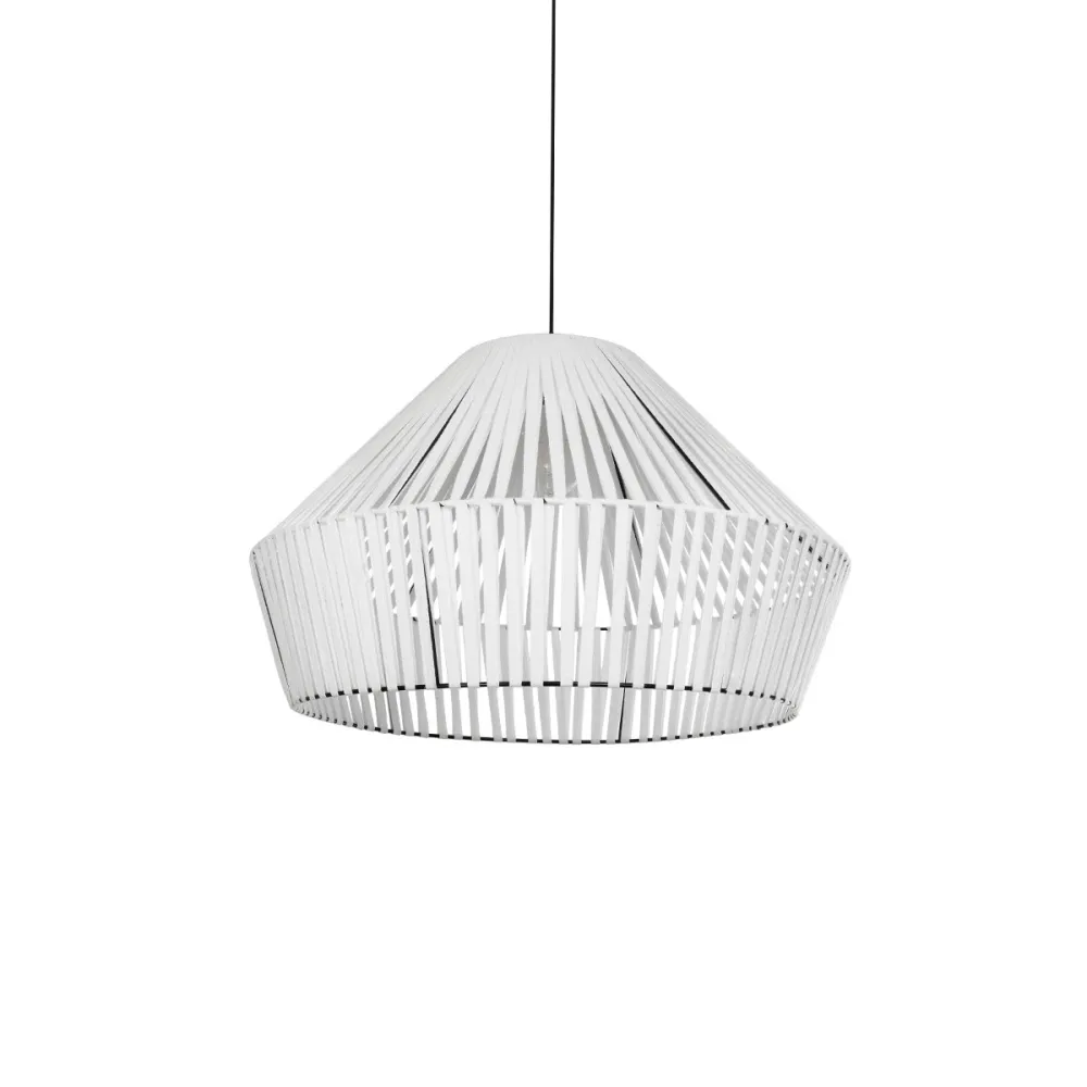 GLOBOSTAR® NUI 205-0064 Boho Κρεμαστό Φωτιστικό Οροφής με Ντουί 1 x E27 AC 220-240V IP20 - Λευκό - M60 x Π60 x Υ41cm