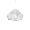 GLOBOSTAR® NUI 205-0064 Boho Κρεμαστό Φωτιστικό Οροφής με Ντουί 1 x E27 AC 220-240V IP20 - Λευκό - M60 x Π60 x Υ41cm