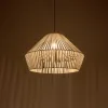 GLOBOSTAR® NUI 205-0064 Boho Κρεμαστό Φωτιστικό Οροφής με Ντουί 1 x E27 AC 220-240V IP20 - Λευκό - M60 x Π60 x Υ41cm