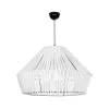 GLOBOSTAR® NUI 205-0064 Boho Κρεμαστό Φωτιστικό Οροφής με Ντουί 1 x E27 AC 220-240V IP20 - Λευκό - M60 x Π60 x Υ41cm