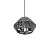 GLOBOSTAR® NUI 205-0065 Boho Κρεμαστό Φωτιστικό Οροφής με Ντουί 1 x E27 AC 220-240V IP20 - Γκρι - M36 x Π36 x Υ27cm