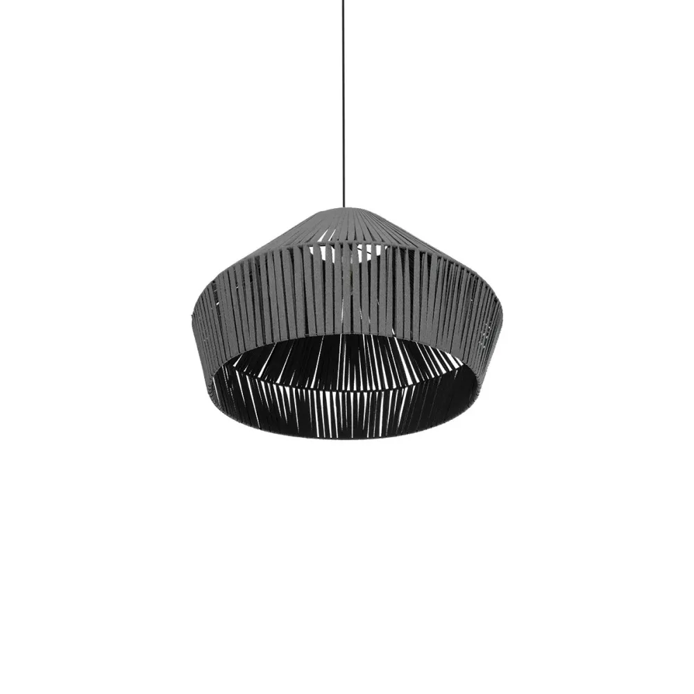 GLOBOSTAR® NUI 205-0066 Boho Κρεμαστό Φωτιστικό Οροφής με Ντουί 1 x E27 AC 220-240V IP20 - Γκρι - M60 x Π60 x Υ41cm