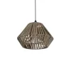 GLOBOSTAR® NUI 205-0067 Boho Κρεμαστό Φωτιστικό Οροφής με Ντουί 1 x E27 AC 220-240V IP20 - Μπεζ - M36 x Π36 x Υ27cm