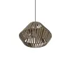 GLOBOSTAR® NUI 205-0067 Boho Κρεμαστό Φωτιστικό Οροφής με Ντουί 1 x E27 AC 220-240V IP20 - Μπεζ - M36 x Π36 x Υ27cm